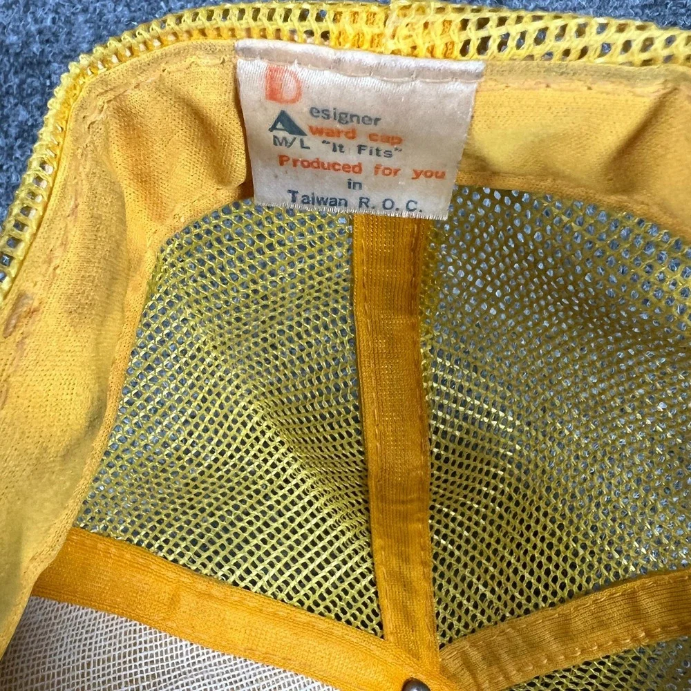 Vintage Pepsi Challenge Cap Hat Mens Snap Back Yellow Mesh Trucker 1980s